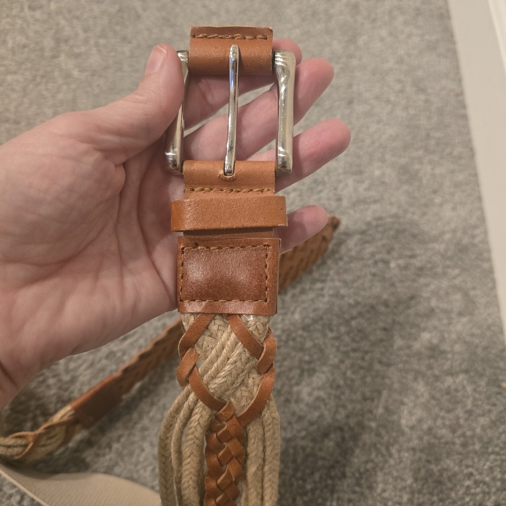 Boho Tan Rope Belt Y2K 80's Vibes Stretchy Band Statement Cottagecore - Picture 2 of 10
